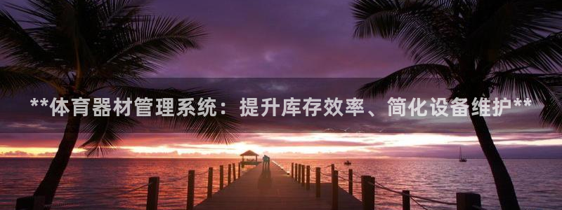 必一体育下载：**体育器材管理系统：提升库存效率、简化设备维